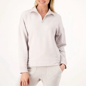 Barefoot Dreams MC Quarter Zip Pullover - Size XL - Taupe - NWOT